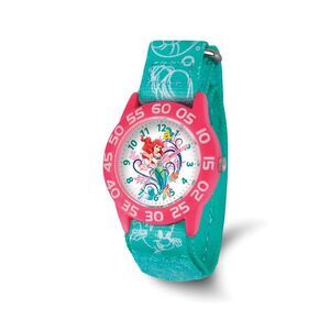 Disney Girls Ariel Acrylic Green Strap Time Teacher Watch